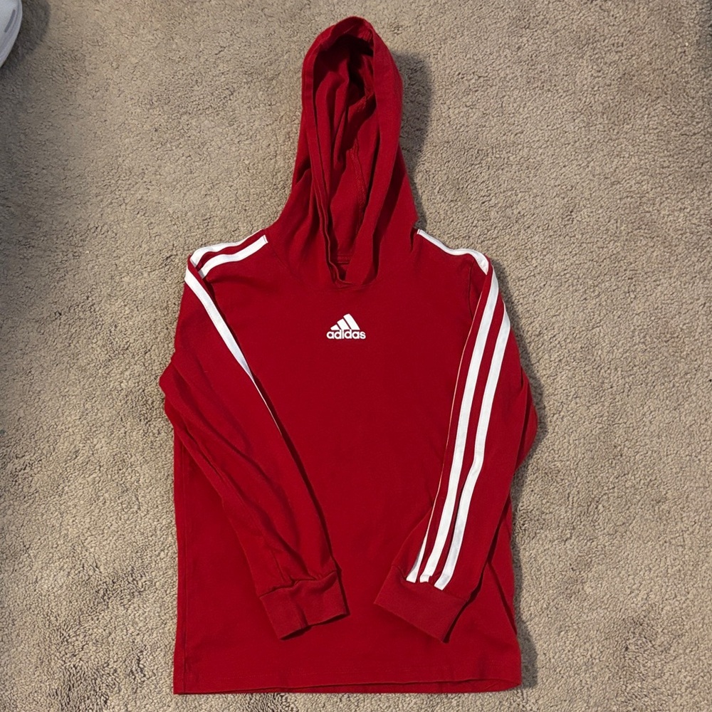 Adidas Boy’s Hooded Long Sleeve Tee